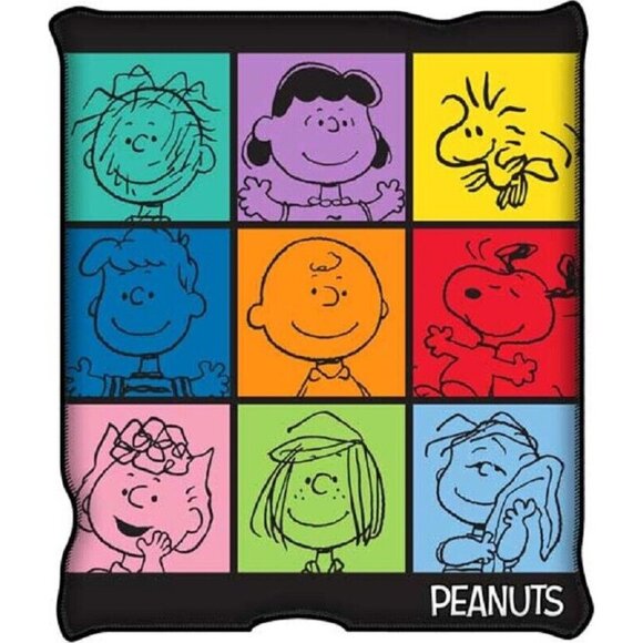 Peanuts Other - New Peanuts Snoopy Charlie Brown Fleece Plush Throw Gift Blanket Lucy Sally NIP
